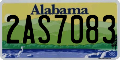 AL license plate 2AS7083
