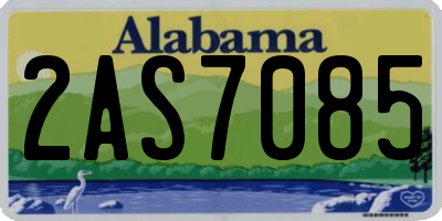 AL license plate 2AS7085