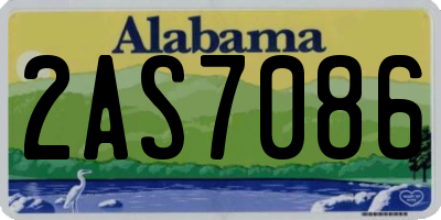 AL license plate 2AS7086