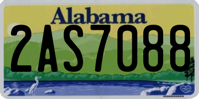 AL license plate 2AS7088
