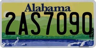 AL license plate 2AS7090