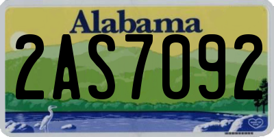 AL license plate 2AS7092