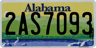 AL license plate 2AS7093
