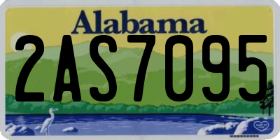 AL license plate 2AS7095