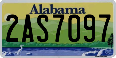 AL license plate 2AS7097