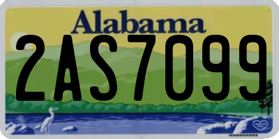 AL license plate 2AS7099