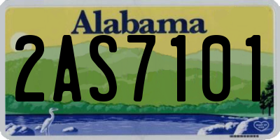 AL license plate 2AS7101
