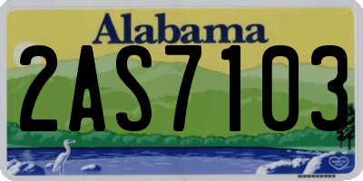 AL license plate 2AS7103