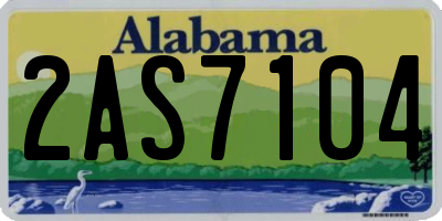 AL license plate 2AS7104