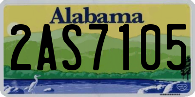 AL license plate 2AS7105