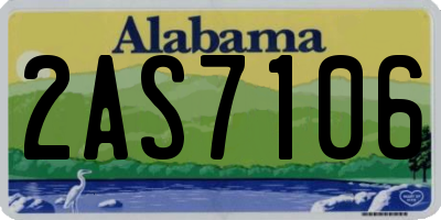AL license plate 2AS7106