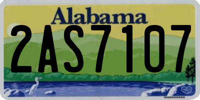 AL license plate 2AS7107