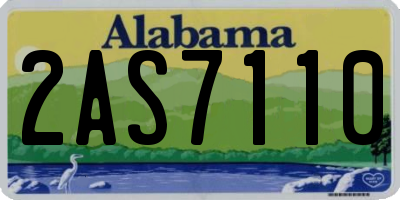 AL license plate 2AS7110