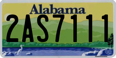 AL license plate 2AS7111