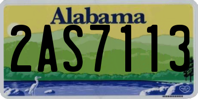 AL license plate 2AS7113