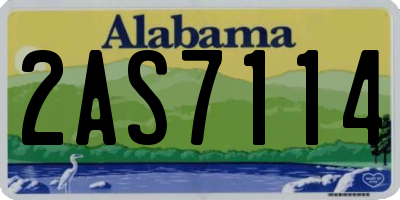 AL license plate 2AS7114