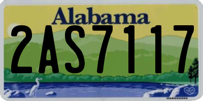 AL license plate 2AS7117
