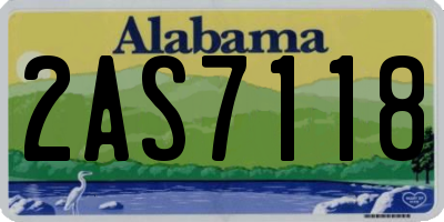 AL license plate 2AS7118