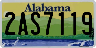 AL license plate 2AS7119