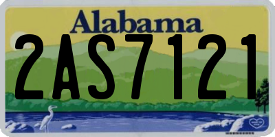 AL license plate 2AS7121
