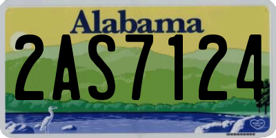AL license plate 2AS7124