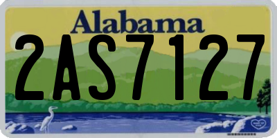 AL license plate 2AS7127