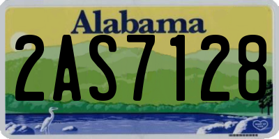 AL license plate 2AS7128