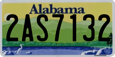 AL license plate 2AS7132