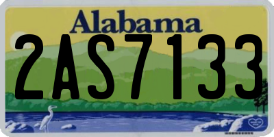 AL license plate 2AS7133