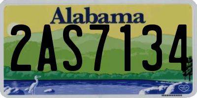 AL license plate 2AS7134