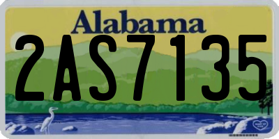 AL license plate 2AS7135