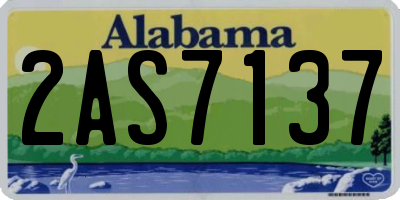 AL license plate 2AS7137