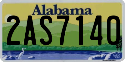 AL license plate 2AS7140