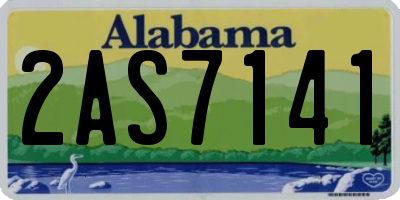 AL license plate 2AS7141