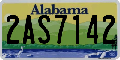 AL license plate 2AS7142