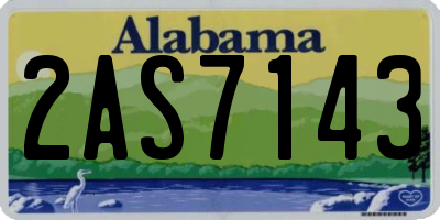 AL license plate 2AS7143