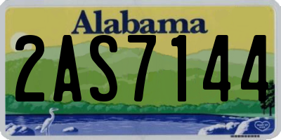 AL license plate 2AS7144