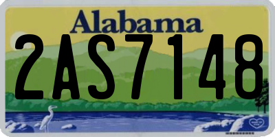 AL license plate 2AS7148