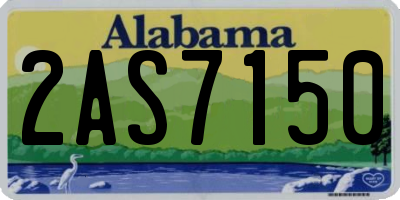 AL license plate 2AS7150