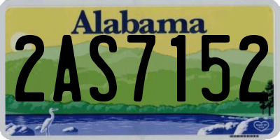 AL license plate 2AS7152