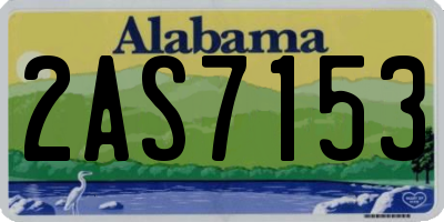 AL license plate 2AS7153