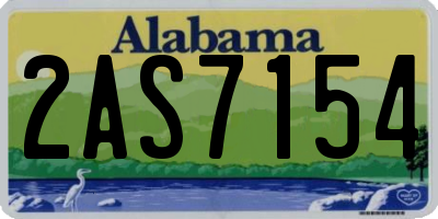 AL license plate 2AS7154