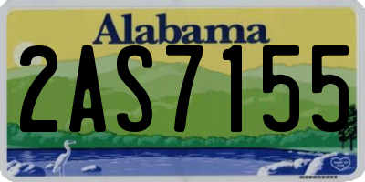 AL license plate 2AS7155