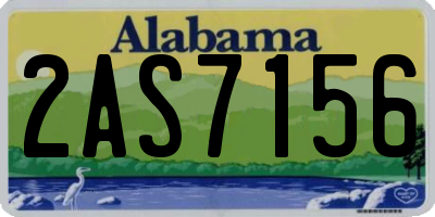 AL license plate 2AS7156
