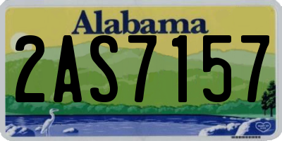 AL license plate 2AS7157