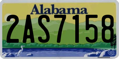 AL license plate 2AS7158