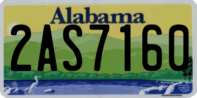 AL license plate 2AS7160