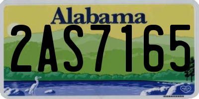 AL license plate 2AS7165