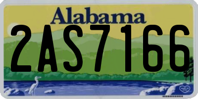 AL license plate 2AS7166