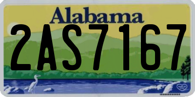 AL license plate 2AS7167
